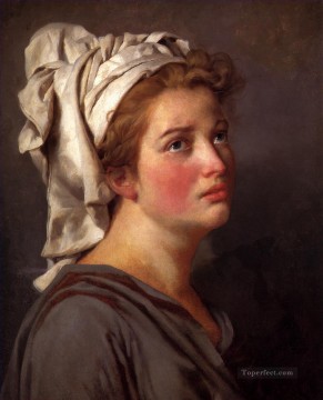  louis lienzo - Retrato de una mujer joven con turbante Neoclasicismo Jacques Louis David